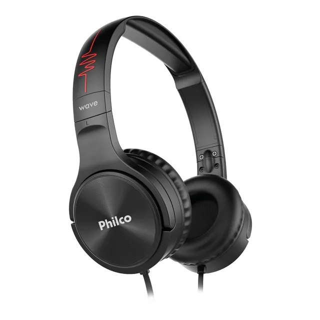 Fone Ouvido Philco Wave Flat Fio Microfone Pfo02 Preto