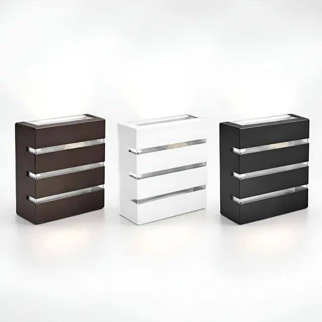 Kit 2 Luminária Arandela 3 Frisos 110/220v Interno Externo