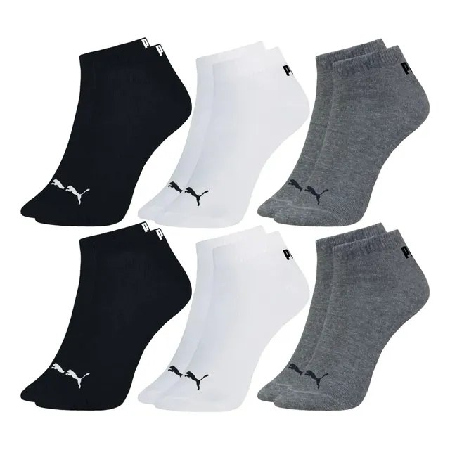 Kit 6 Pares Meia Puma Cano Curto Soquete Algodão Original