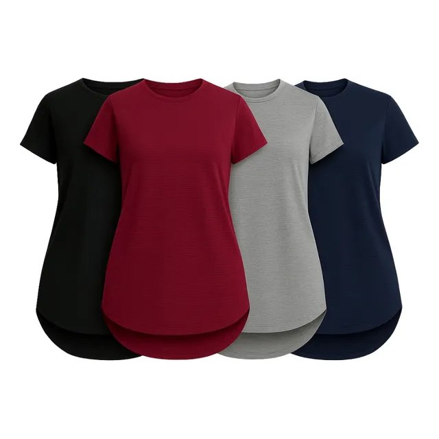 Kit 4 Camiseta Dry Fit Feminina Academia Fitness Tapa Bumbum