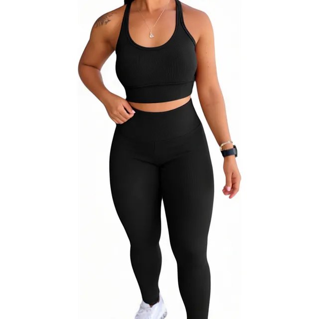 Roupa De Academia Conjunto Moda Fitness Feminino Calça E Top