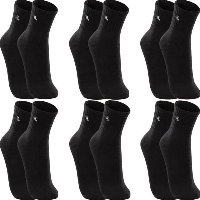 Kit 6 Pares Meias Lupo Cano Médio Esportivas Academia