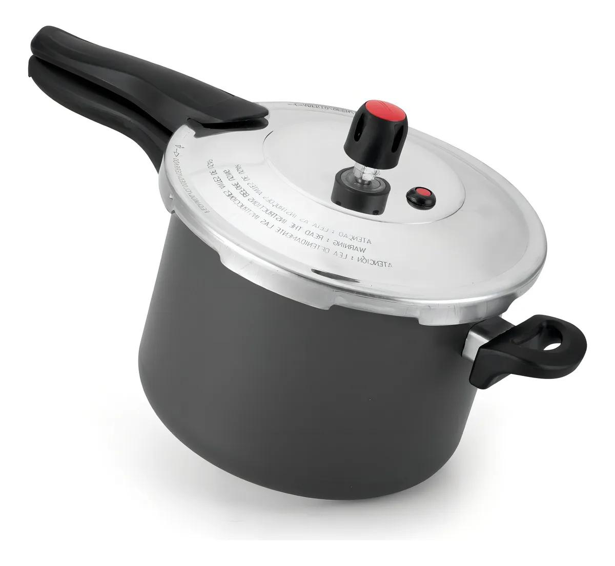 🔝 Panela de Pressão 4,5L Teflon Antiaderente Alegrete Cinza 🔝