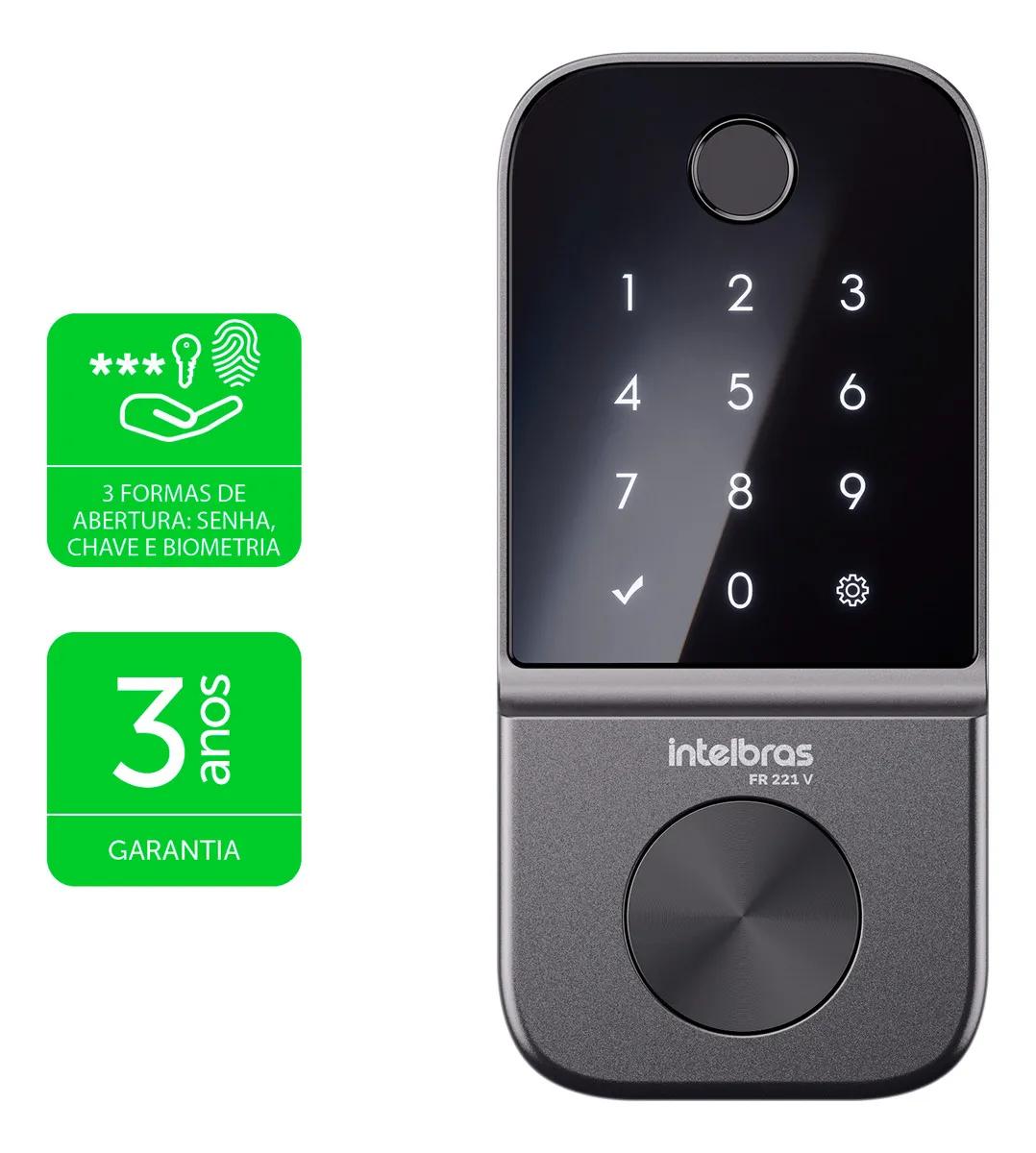 🔝 Fechadura Digital de Embutir Biométrica FR 221V Intelbras 🔝