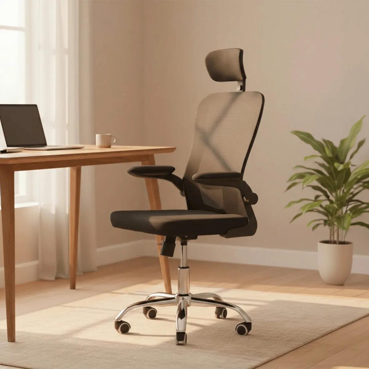 🔝 Cadeira de escritório Diretor com Encosto de Cabeça Flink Healer 🔝