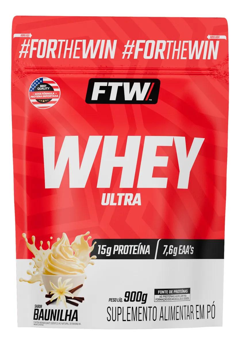 🔝 Whey Ultra Protein Concentrado Refil 900g Sabor Baunilha - FTW 🔝
