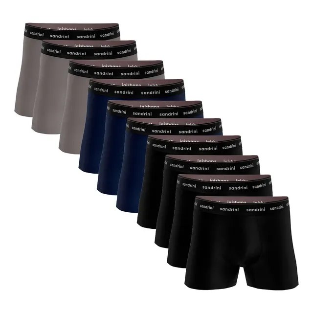 🛍️ Kit 10 Cuecas Boxer Sandrini Masculinas Algodão Conforto