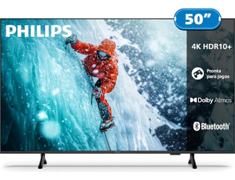 🔝 Smart Tv Philips 50 Polegadas 4k 50pug7300/78 Uhd Titan Os 🔝